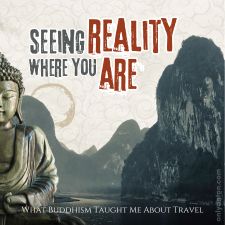 Digital illustration for “Seeing Reality Where You Are,” using graphic elements, textures, text, and the author’s photo of the Li River in Guilin, China. Image taken by Anton Vander Schaaf.