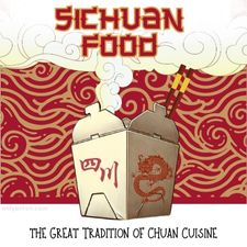 Digital illustration for “Sichuan Food: The Great Tradition of Chuan Cuisine,” using graphic elements. textures, text, and stock images from Canva.