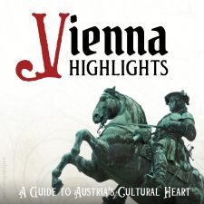 Digital illustration for Vienna Highlights: A Guide to Austria’s Cultural Heart, using graphic elements, textures, text, and a stock image. “Prince Eugene of Savoy” by sndr from Getty Images Signature/Canva.
