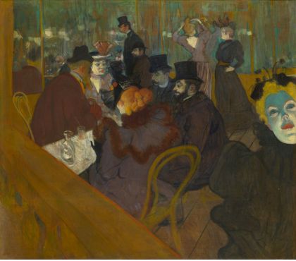Henri de Toulouse-Lautrec, At the Moulin Rouge, 1892–1895. Oil on canvas. Art Institute of Chicago, Chicago.