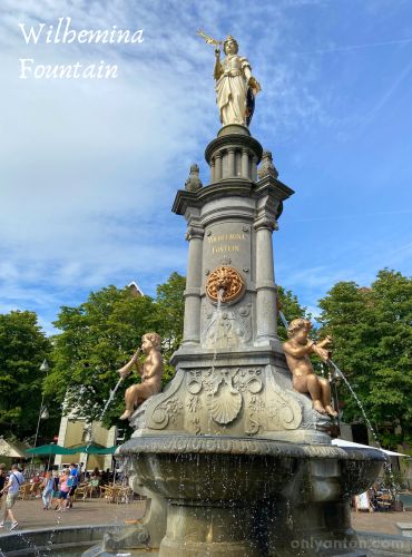 Photo of the Wilhemina Fountain in De Markt of Deventer by Anton Vander Schaaf.